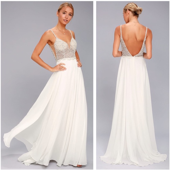 true love beaded rhinestone maxi dress Strapless Satin Maxi Dress